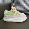 Autumn Women's Chunky Sneakers Breathable Mesh Casual Shoes Lace-Up Thick Sole Platform Shoes For Daily Wear