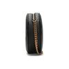 Saint Laurent Ysl Vinyle Gold Logo Chain Quilted Leather Small Round Crossbody Bag Women Bags Black 610436-1GF07-1000