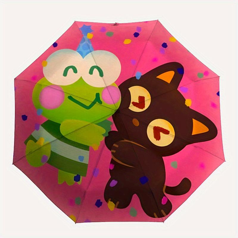 

1pc Froggy, KittenAutomatic Open/close, All-Season Portable Folding Umbrella for Friends, Travel, Everyday, Events - Compact Parasol, Outdoo