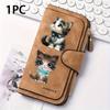 Cute Kitten Women's Long Wallet, Multifunctional Wallet, Portable Snap-button Coin Purse, a Birthday Gift and Daily Commuting Accessory for Cat