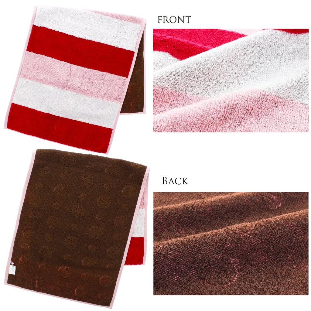 Kusunokibashi Monori Imabari Towel Berry Mousse Face Towel Pink 1-65435-31-P 36×83cm
