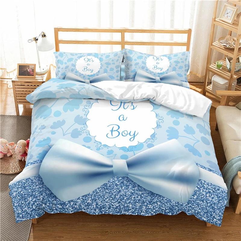 Luxury 3D Bedding Set Europe Queen King Double Duvet Cover Set Bed Linen Comfortable Blanket/Quilt Cover Bedding Set Bow Pink