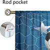 2Pcs Sports Theme Curtains Soccer Star Pattern Living Room Bedroom Study Sunshade Blue Net Background Decor Curtains