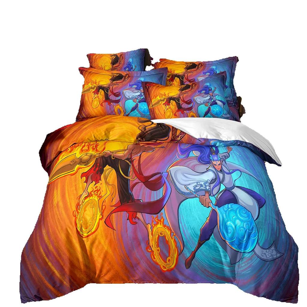 HD Print Animation Ne Zha Quilt cover,Ne Zha 2 Bedding Set Single Twin Full Queen King Size Bed Set Adult Kid Bedroom Duvetcover