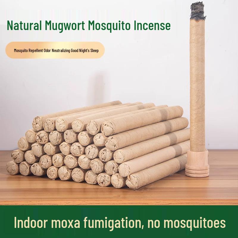 Mugwort Mosquito Repellent Sticks for Home, Kids, and Outdoor Use – Ideal for Camping, Fishing, and Fly Control