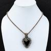 Black Onyx Gemstone Handmade Jewelry Pure Copper Wire Wrapped Pendant