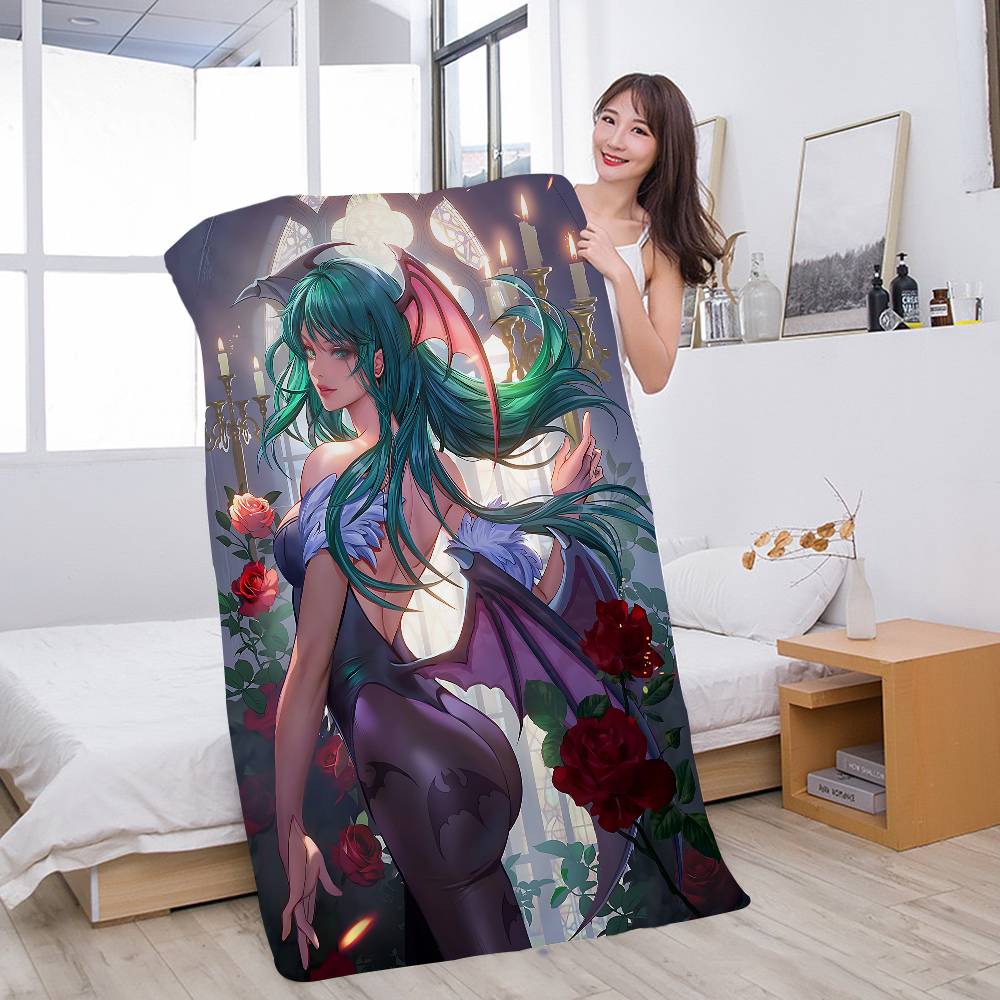 Girl Game M-morrigan Aensland Microfiber Beach Towel Absorbent Quick Dry Soft Yoga Swimming Resort Mountain Climbing Towel