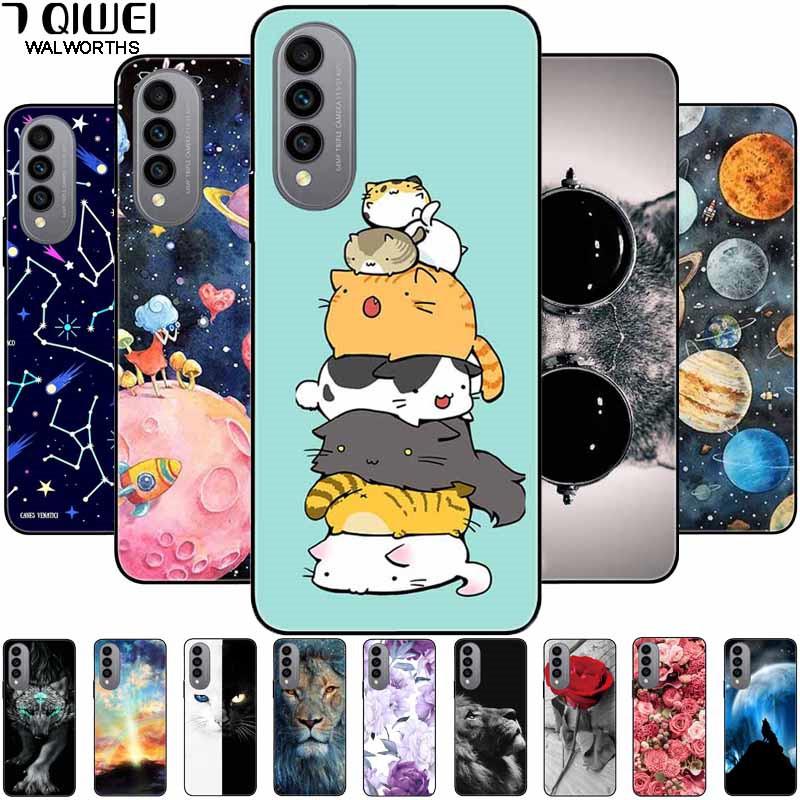 Pentru Wiko T50 Carcasă T 50 4G Huse TPU Silicon Negru Carcasă Lună Înstelată pentru Wiko T50 Carcasă WikoT50 Rezistentă la Șocuri Moale Desene Animate 6.6''