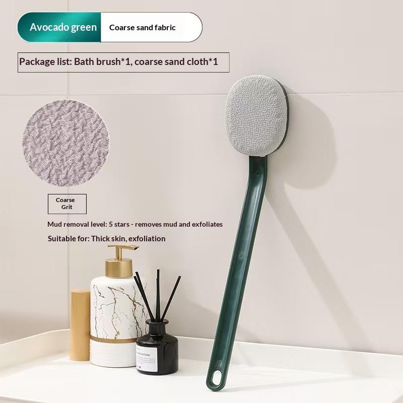 Dual-sided Exfoliating Bath Brush Long Handle Shower Back Scrubber Deep Cleaning for Gentle Exfoliation & Massage Use 2 зелёный