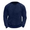 Men's Round Neck Color Long Sleeve Sweater Raglan Sleeve Sweater