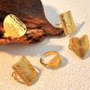 18K Stainless Steel Rings for Women Men Gold Color Never Fade Luxury Classic Rings Wedding Couple Rings Jewelry Free Shipping