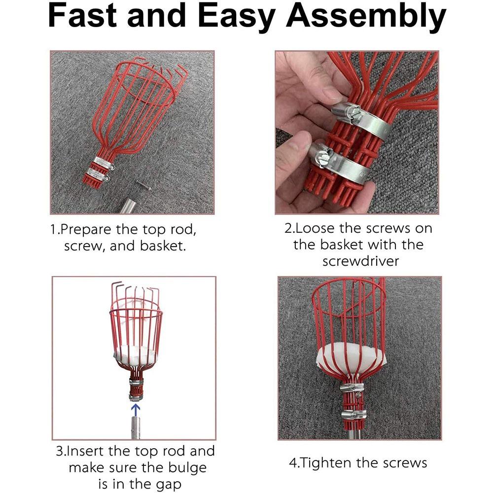 260Cm Fruit Picker, Adjustable Depth Basket, Convenient Fruit Picker, Picker Basket, Garden Tool For Picking Apples