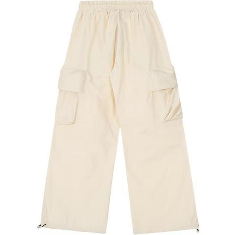 Women Y2K Cargo Pants High Waist Streetwear Hip Hop Trousers Female Big Pockets Casual Low Waist Drawstring Baggy Sweatpants