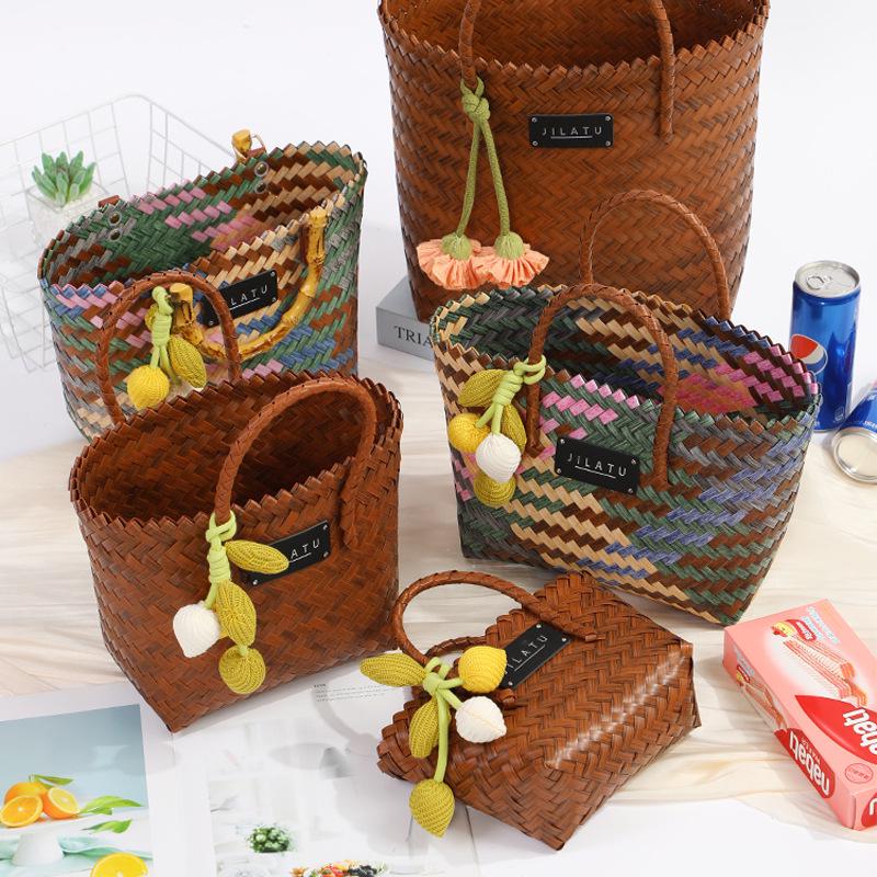 Χειροποίητη Καλοκαιρινή Τσάντα Tote: Φορητό Καλάθι Παραλίας & Λαχανικών Μεγάλης Χωρητικότητας για Γυναίκες (Έκδοση 2025)