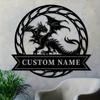Drachen Metall Wandkunst Anpassbar Mattes Zinnblech Schild Hängend Wohnkultur