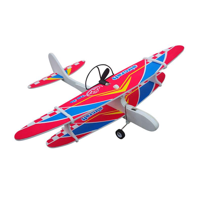 Electric Foam Hand-Throw Biplane Drone Glider Model Airplane Toy