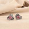 Pink Tourmaline Gemstone Wedding Stud Post Earrings Jewelry 925 Sterling Silver EE-143-14