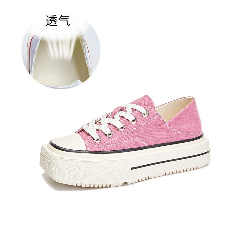 Square head two wear little white shoes women's autumn new women's platform casual board shoes breathable versatile flat-soled women's shoes