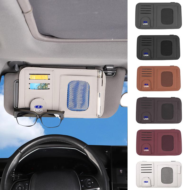 Car accessories Sun Visor Storage Pouch For Lada Priora Sedan Sport Kalina Granta Vesta Niva Largus Vaz Samara 2110 SS15