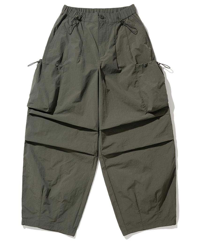 NOT4NERD Nylon Big Pocket Parachute Pants - Khaki