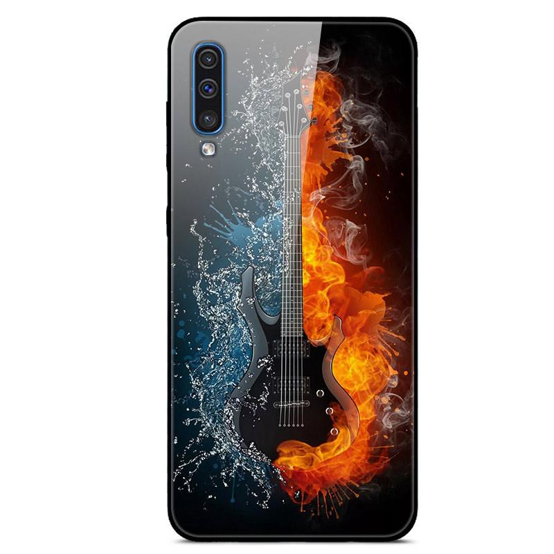 For Samsung A50 Case A51 Tempered Glass Planet Space Cover Glass Back Case for Samsung Galaxy A50S A51 A50 A 50 Fundas Coque