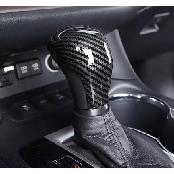 Carbon Fiber Look Gear Shift Knob Cover Trim 1pcs For Toyota Tacoma 2016-