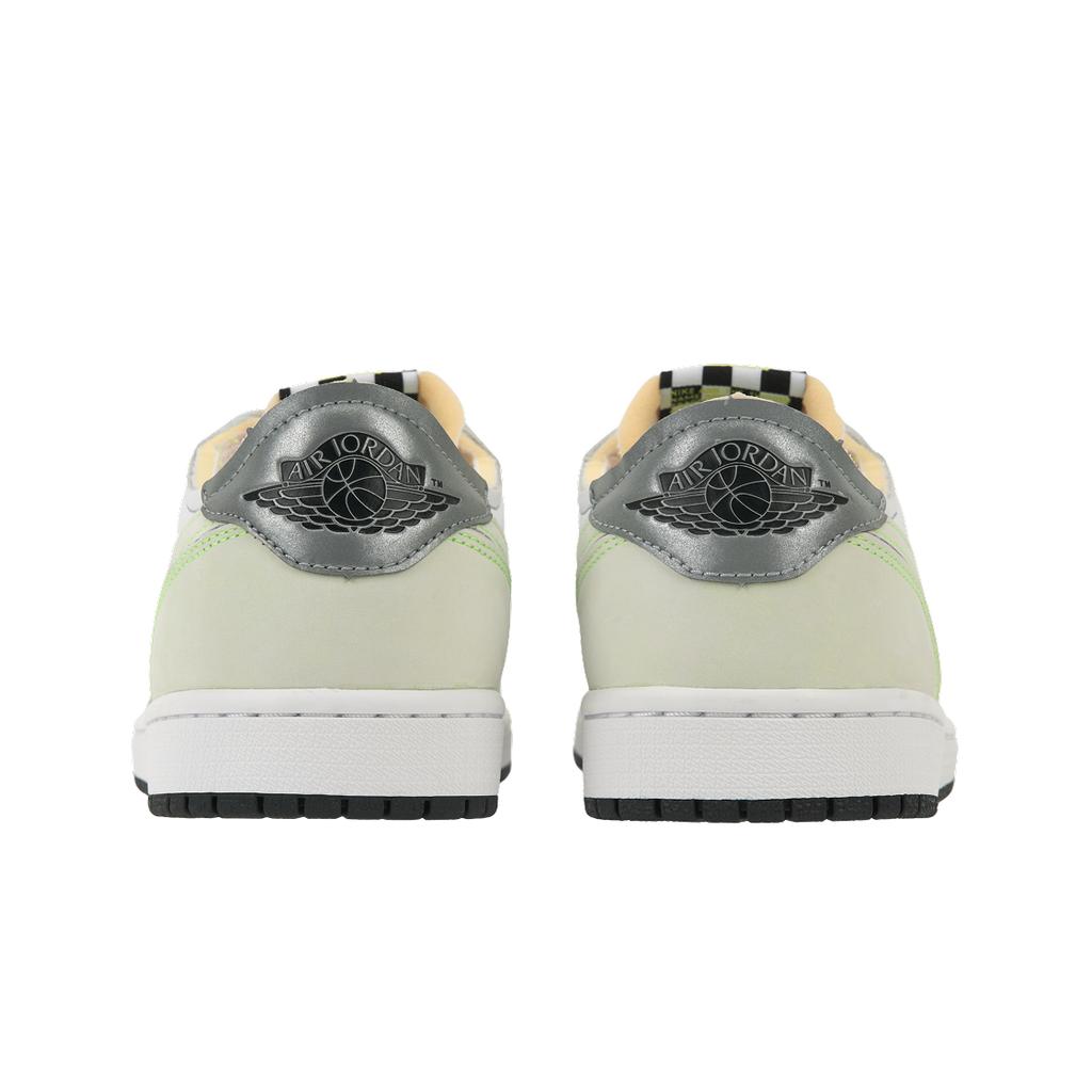 Air Jordan 1 Retro Low OG Vert Fantôme Chaussures pour Homme Blanc Noir DM7837-103