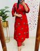 Women Designer Kurta Pant Cord Set Indian Bollywood Top Tunic Pure Cotton Kurti
