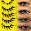 6 Pairs Wet Fox Eye Lashes False Eyelashes Cosplay Fake Lashes Dramatic Eyelashes Wet Eyelashes Extensions Makeup Tool