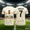 Men's Summer 3D Ronaldo Print Football Sports T-Shirt, Breathable and Quick-Drying Material Design, Perfect Summer Gift for Fans
