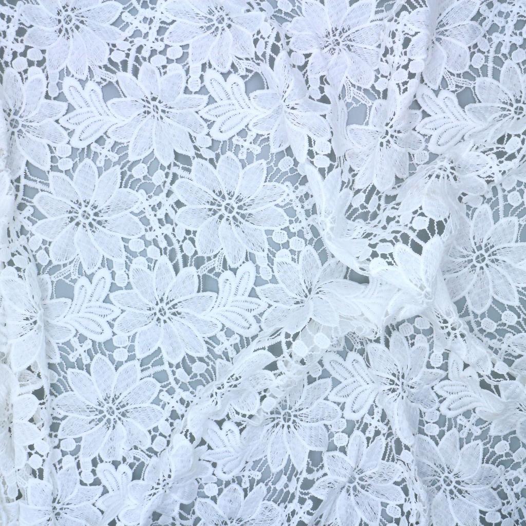 Full Embroidery Milk Silk Fabric Water Soluble Lace Lace Fashion Skirt Accessories Computer Embroidery