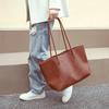 Tote bag new fashion mother and child bag oil wax leather women's handbag large capacity retro shoulder bag