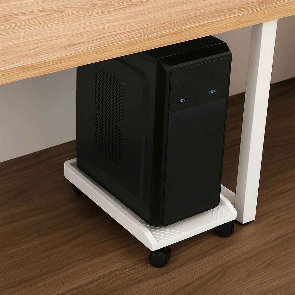 Plastic Mobile CPU Stand Lockable PC CPU Holder PC Accessories CPU Stand  Under Desk