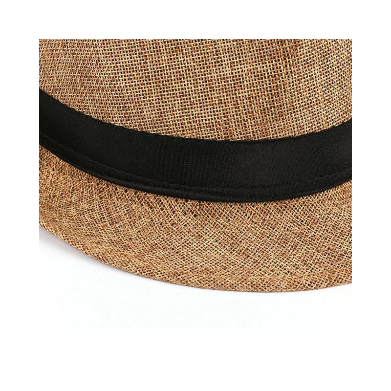 Menns Mote Topphatt Bomull Lin Ensfarget Jazzhatt Menns Engelsk Gentleman Hatt Allsidig Casual Solskjerm Fire Sesonger Hatter Gaver