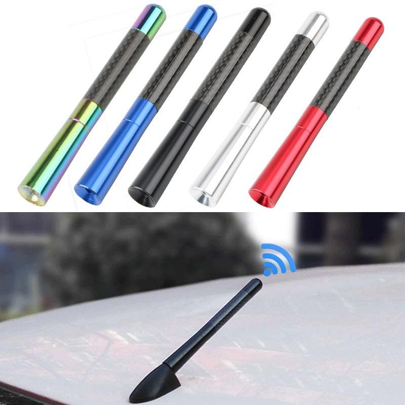 1 Set Universal Long Short Auto Roof Carbon Fiber Radio Aerial Accessories Enhanced Signal Tools Car Roof Antenna