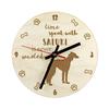 Saluki, Persian Greyhound, Arabian Hound, Gazelle Hound - Clock with Dog, Wooden Clock with Engraving, Personalised Clock by