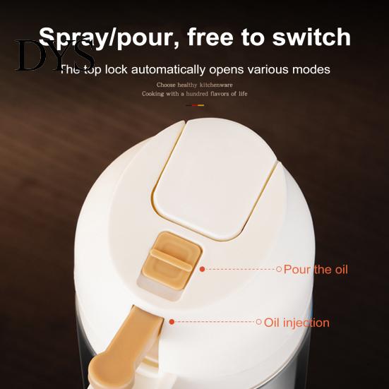 Easy-to-use Oil Dispenser 2-In-1 Stainless Steel Olive And Sprayer 360ml/430ml/500ml Food-grade Mist Spray Bottle Mister for Kitchen Cooking Air Fryer