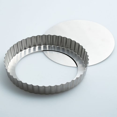 Suncraft Patissiere Tart Pan, Wave-Bottomed, 18cm, PP-692, Silver