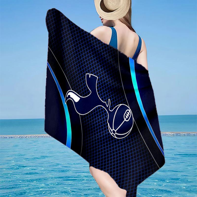Toalla de Playa de Microfibra del Tottenham Hotspur Football Club, Ligera y de Secado Rápido, para Viajes de Verano, Esencial para la Playa, Piscina