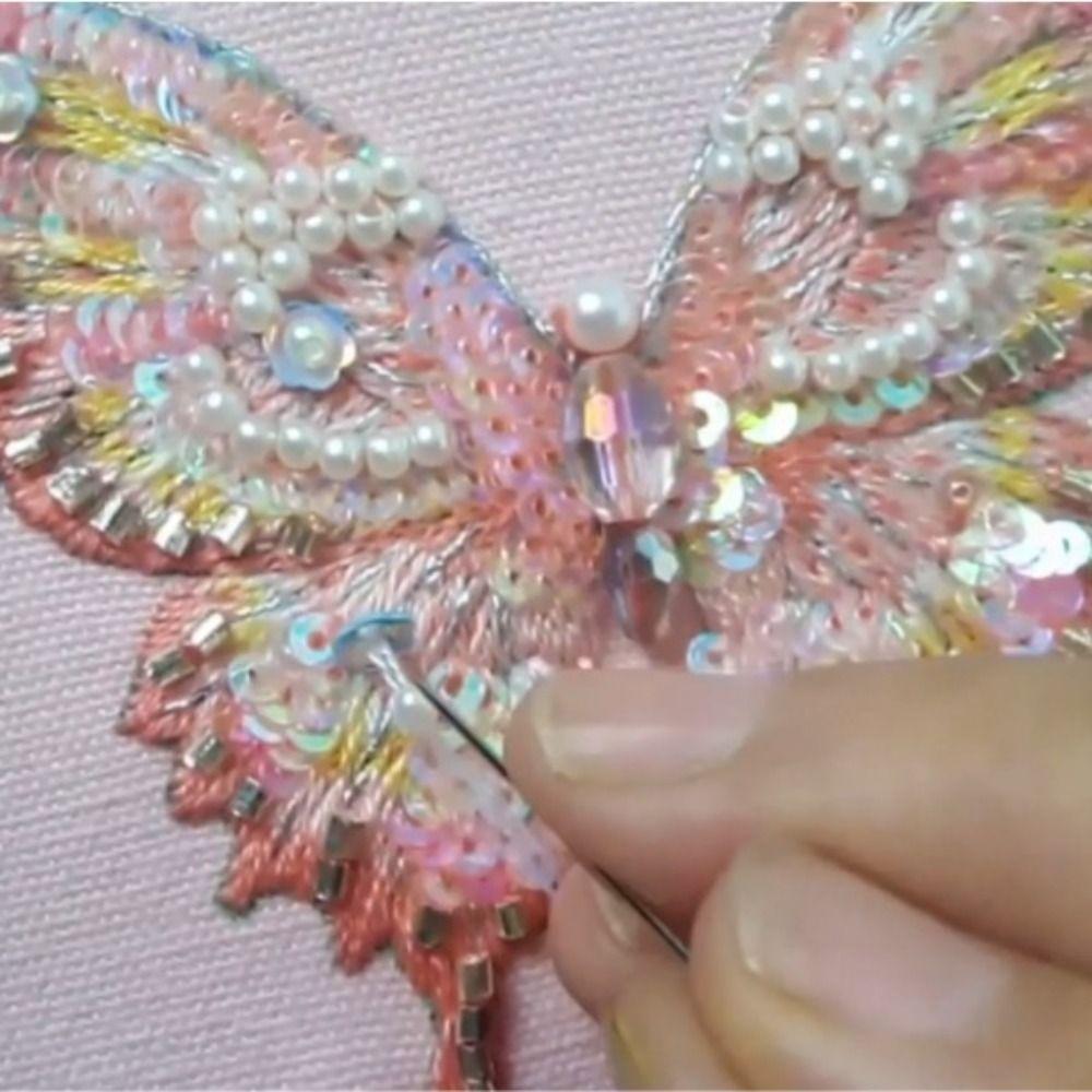 with Frame 3D Embroidery DIY Material Kit Holiday Gifts Handmade Embroidery Beaded Butterfly Picture Needlework Beads Embroidery