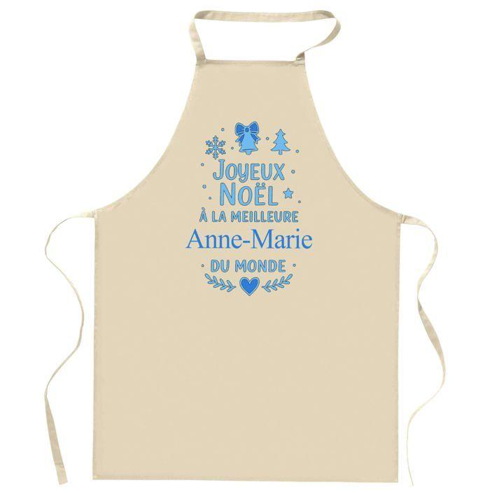 Tablier de cuisine - Planetee - Joyeux Noël « à la meilleure Anne-Marie » - Coton - Impression France