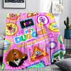 1PC Hey Duggee Patterned Flannel Blanket Suitable For All Seasons for Home Decor Warmth and Comfort Gifts Holiday Present