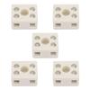 5Pcs High Quality Wire Connector 2 Position 5 Hole Ceramic Wiring Terminal Block