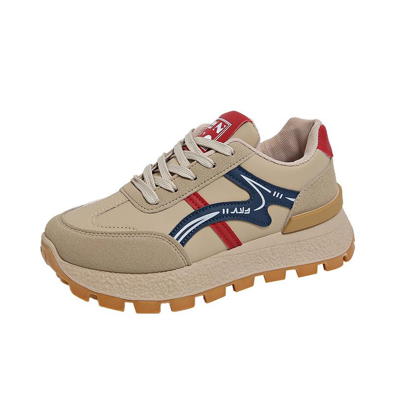 Trendy brand platform sports shoes women's spring 2025 new large size flat baseplate shoes summer and autumn versatile casual little white shoes