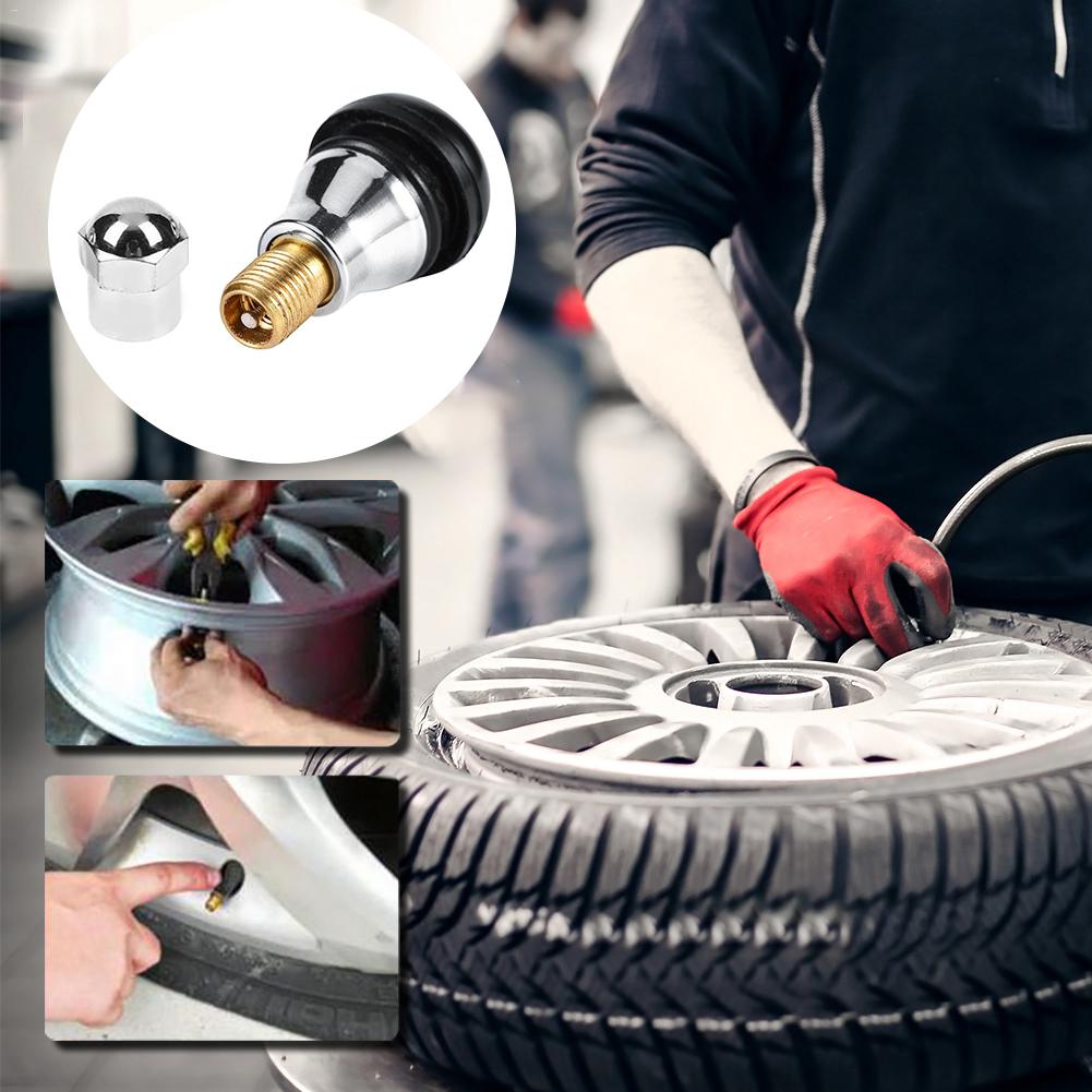 4 ks TR412 Chromová Slitina Autoventilky Pneumatik Bezdušové Gumové Kola Ventilky Pneumatik Měděný Vakuový Ventilek Pneumatiky Pro Auta Motocykl