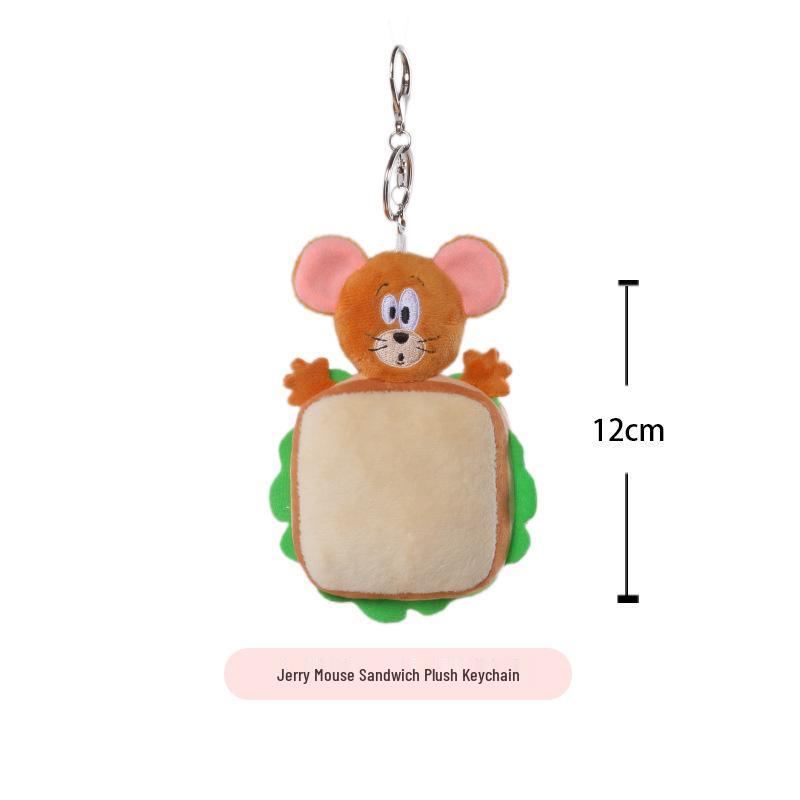 Tom & Jerry Cartoon Plush Keychain - Cute Tom Cat Pendant Bag Accessory