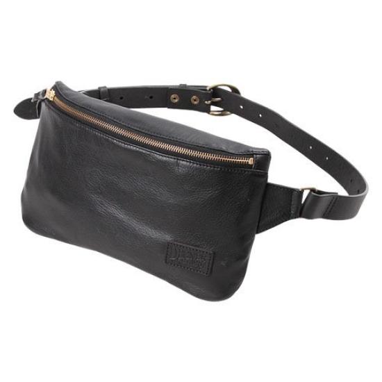

Degner Leather Body Bag for Motorcycles, Black, W-86
