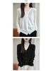 Women's 2025 V-Neck Knitted Cardigan & Sweater Set, Spring/Autumn Style, Short and Lightweight.