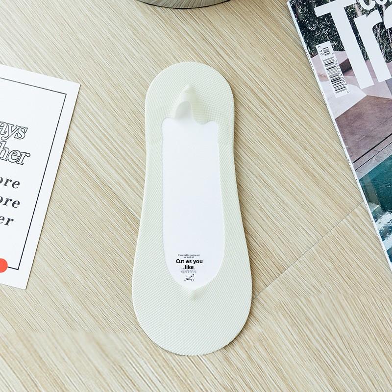 5 Pairs of Women's Summer Thin Ice Silk Sweat Absorption Shallow Mouth Invisible Short Boat Socks