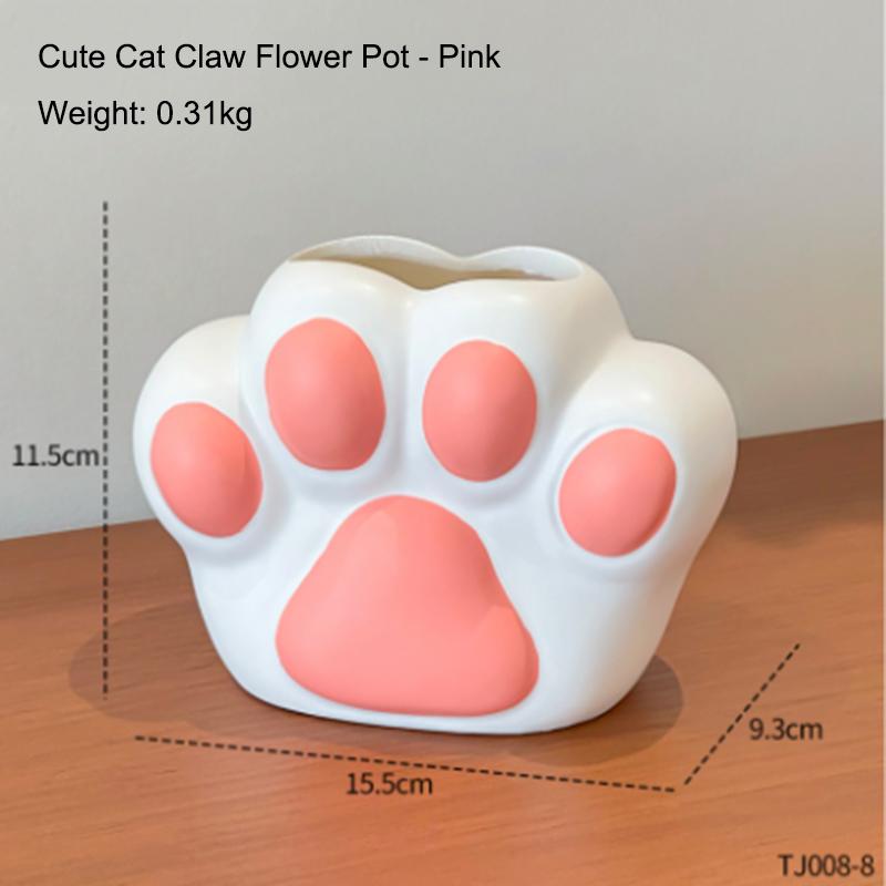 

Creative Cat Claw Flowerpot Green Potted Plants Vase Container Home Courtyard Garden Decor Handicrafts Ornament Gift